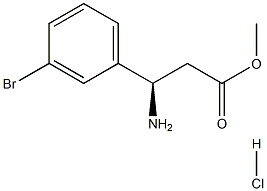 METHYL (3R)-3-AMINO-3-(3-BROMOPHENYL)PROPANOATE HYDROCHLORIDE Struktur