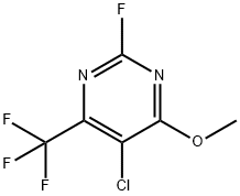 5-Chloro-2-fluoro-4-methoxy-6-(trifluoromethyl)pyrimidine Struktur