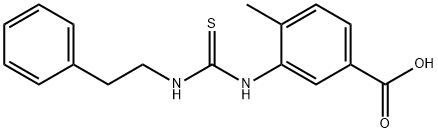 4-methyl-3-(3-phenethylthioureido)benzoic acid Struktur