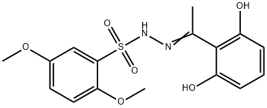 (Z)-N'-(1-(2,6-dihydroxyphenyl)ethylidene)-2,5-dimethoxybenzenesulfonohydrazide Struktur