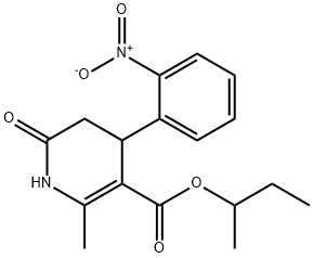 sec-butyl 2-methyl-4-(2-nitrophenyl)-6-oxo-1,4,5,6-tetrahydropyridine-3-carboxylate Struktur