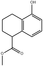 methyl 5-hydroxy-1,2,3,4-tetrahydronaphthalene-1-carboxylate Struktur