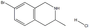 7-Bromo-3-methyl-1,2,3,4-tetrahydro-isoquinoline hydrochloride Struktur