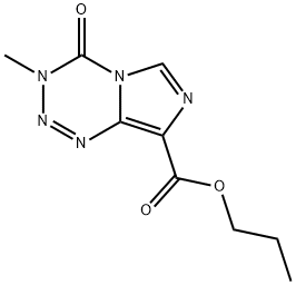 Propyl 3-methyl-4-oxo-3,4-dihydroimidazo[5,1-d][1,2,3,5]tetrazine-8-carboxylate Struktur