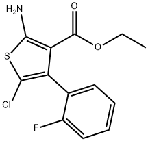 Ethyl 2-amino-5-chloro-4-(2-fluorophenyl)thiophene-3-carboxylate Struktur