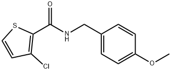 3-CHLORO-N-(4-METHOXYBENZYL)-2-THIOPHENECARBOXAMIDE Struktur