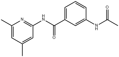 3-Acetamido-N-(4,6-dimethylpyridin-2-yl)benzamide Struktur