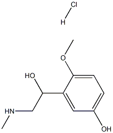 3-(1-Hydroxy-2-(methylamino)ethyl)-4-methoxyphenol hydrochloride Struktur