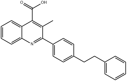 3-Methyl-2-(4-phenethylphenyl)quinoline-4-carboxylic acid Struktur