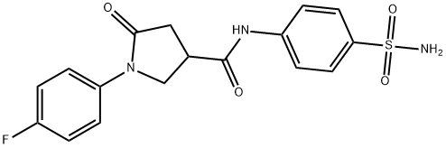 1-(4-fluorophenyl)-5-oxo-N-(4-sulfamoylphenyl)pyrrolidine-3-carboxamide Struktur