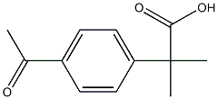 2-(4-acetylphenyl)-2-methylpropanoic acid Struktur