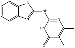 2-(1,3-benzoxazol-2-ylamino)-5,6-dimethylpyrimidin-4(1H)-one Struktur