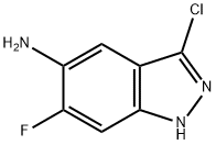 3-chloro-6-fluoro-1H-indazol-5-amine Struktur