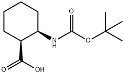 (1S,2R)-2-(tert-butoxycarbonylamino)cyclohexanecarboxylic acid Struktur