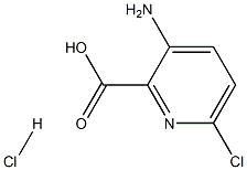 3-Amino-6-chloro-pyridine-2-carboxylic acid hydrochloride Struktur