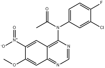 N-(3-Chloro-4-fluorophenyl)-N-(7-methoxy-6-nitroquinazolin-4-yl)acetamide