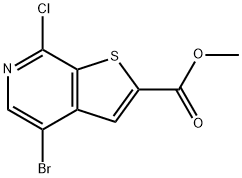 methyl 4-bromo-7-chlorothieno[2,3-c]pyridine-2-carboxylate Struktur