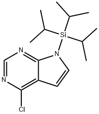 4-氯-7-(三異丙基硅基)-7H-吡咯并[2,3-D]嘧啶, 870706-50-6, 結(jié)構(gòu)式