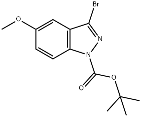 tert-Butyl 3-bromo-5-methoxy-1H-indazole-1-carboxylate Struktur