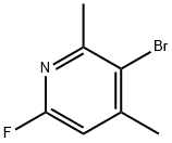 3-bromo-6-fluoro-2,4-dimethylpyridine Struktur