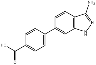 4-(3-Amino-1H-indazol-6-yl)benzoic acid Struktur