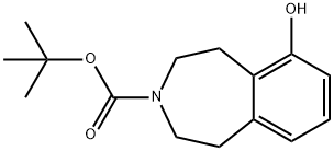 tert-Butyl 6-hydroxy-1,2,4,5-tetrahydro-3H-3-benzazepine-3-carboxylate Struktur