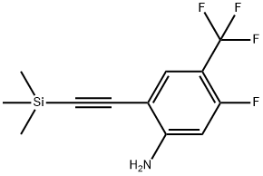 5-Fluoro-4-trifluoromethyl-2-trimethylsilanylethynyl-phenylamine Struktur