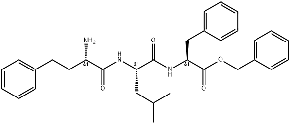 (S)-benzyl 2-((S)-2-((S)-2-amino-4-phenylbutanamido)-4-methylpentanamido)-3-phenylpropanoate hydrochloride Struktur