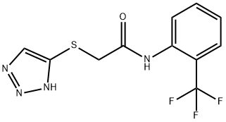 2-(1H-1,2,3-triazol-5-ylsulfanyl)-N-[2-(trifluoromethyl)phenyl]acetamide Struktur