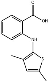 2-((3,5-Dimethylthiophen-2-yl)amino)benzoic acid Struktur