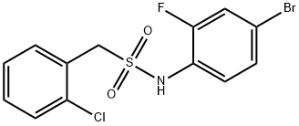 N-(4-bromo-2-fluorophenyl)-1-(2-chlorophenyl)methanesulfonamide Struktur