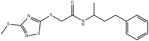 2-{[3-(methylsulfanyl)-1,2,4-thiadiazol-5-yl]sulfanyl}-N-(4-phenylbutan-2-yl)acetamide Struktur