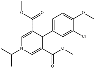 dimethyl 4-(3-chloro-4-methoxyphenyl)-1-isopropyl-1,4-dihydropyridine-3,5-dicarboxylate Struktur