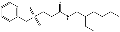 3-(benzylsulfonyl)-N-(2-ethylhexyl)propanamide Struktur