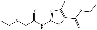 ethyl 2-(2-ethoxyacetamido)-4-methylthiazole-5-carboxylate Struktur