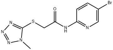 N-(5-bromo-2-pyridinyl)-2-[(1-methyl-1H-tetraazol-5-yl)sulfanyl]acetamide Struktur