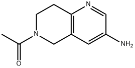 Ethanone, 1-(3-amino-7,8-dihydro-1,6-naphthyridin-6(5H)-yl)- Structure