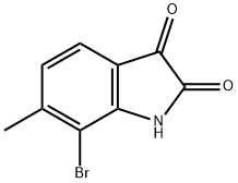 7-bromo-6-methylindoline-2,3-dione Struktur