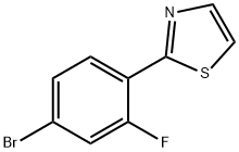 2-(4-Bromo-2-fluorophenyl)thiazole Struktur