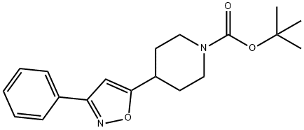 tert-butyl 4-(3-phenylisoxazol-5-yl)piperidine-1-carboxylate Struktur