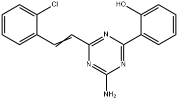 (E)-2-(6-(2-chlorostyryl)-4-imino-4,5-dihydro-1,3,5-triazin-2-yl)phenol Struktur