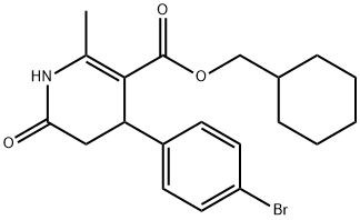 cyclohexylmethyl 4-(4-bromophenyl)-2-methyl-6-oxo-1,4,5,6-tetrahydropyridine-3-carboxylate Struktur