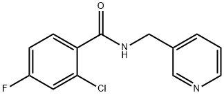 2-chloro-4-fluoro-N-(3-pyridinylmethyl)benzamide Struktur