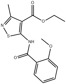 ethyl 5-(2-methoxybenzamido)-3-methylisothiazole-4-carboxylate Struktur