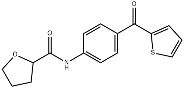 N-[4-(2-thienylcarbonyl)phenyl]tetrahydro-2-furancarboxamide Struktur