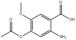 4-Acetoxy-2-amino-5-methoxybenzoic acid Struktur