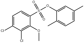 2,5-dimethylphenyl 3,4-dichloro-2-methoxybenzenesulfonate Struktur