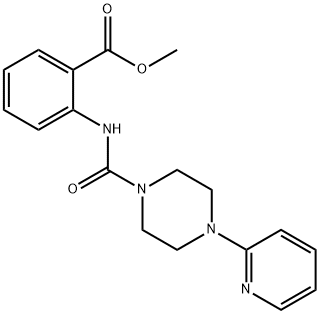 methyl 2-(4-(pyridin-2-yl)piperazine-1-carboxamido)benzoate Struktur