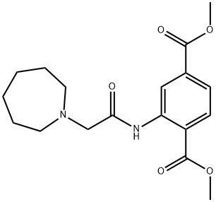 dimethyl 2-(2-(azepan-1-yl)acetamido)terephthalate Struktur