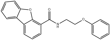 N-(2-phenoxyethyl)dibenzo[b,d]furan-4-carboxamide Struktur